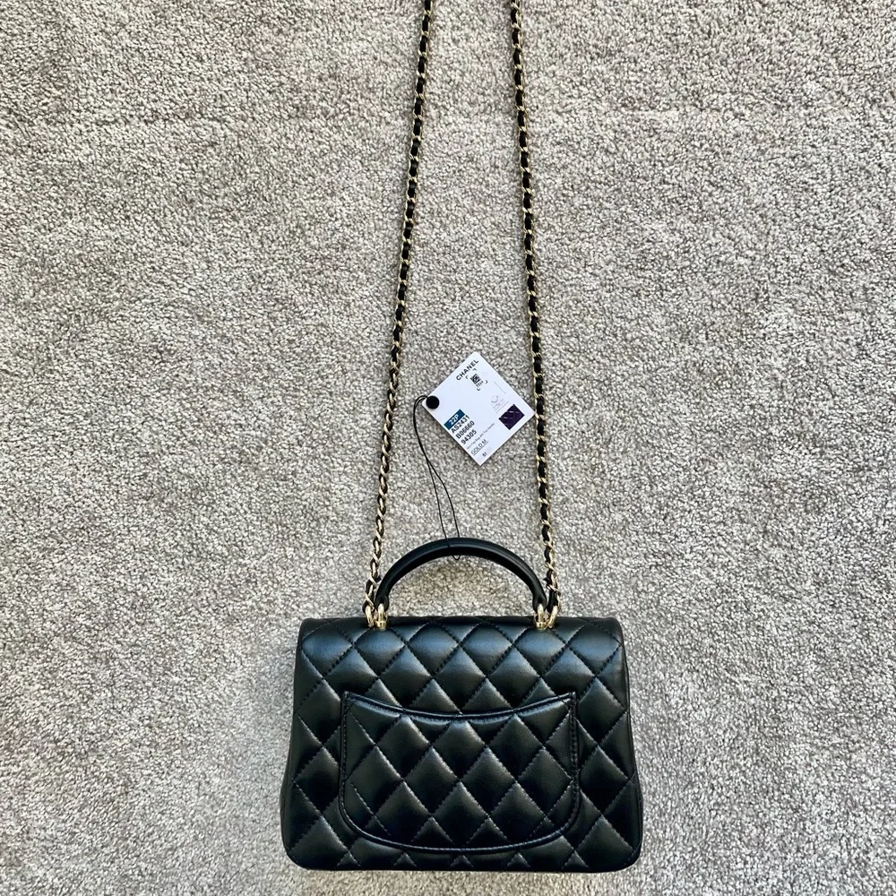 FULL SET - CHANEL Mini Rectangular Bag with Top Handle (with Champagne Gold HW) - Picture 16 of 16